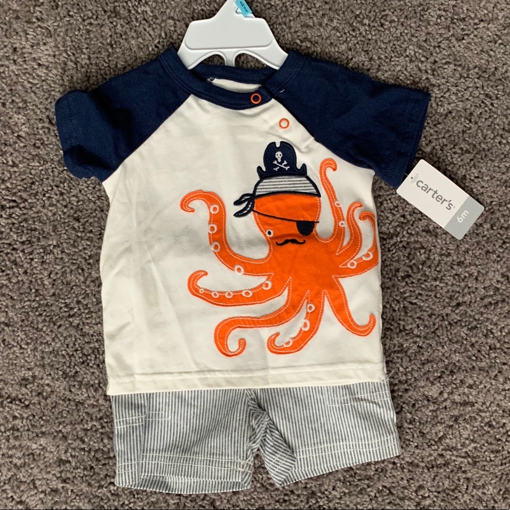 NWT 🐙 Carter’s short sleeve/shorts set💙